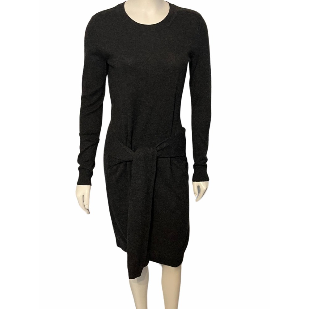 Autumn Cashmere charcoal gray long sleeved dress XS, CBK, old money quiet luxury